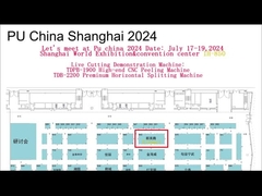 2200mm การตัดความกว้าง PU เครื่องตัดฟองสปริตเตอร์แนวนอนอัตโนมัติ Siemens อิเล็กทรอนิกส์ servo
