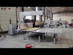 เครื่องตัดสปองมีดแนวตั้ง 4 ล้อนํามือ โต๊ะทํางานอลูมิเนียมเคลื่อนที่ด้วยมือ