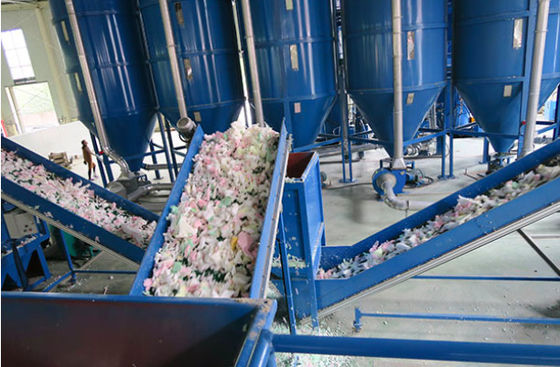 สายประกอบการสามประการ PE Foam Recycling & Rebonded Machine รอบ Bubble