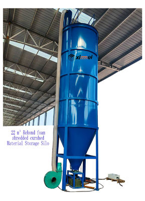 22 M3 Rebound Foam Material Storage Tank Recycling PU Foam Shredded Crushed Stirring Silo สําหรับเครื่องปนเปา