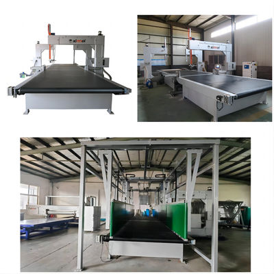 เครื่องตัดฟองอุตสาหกรรมอัตโนมัติตั้งตั้ง 7KW ยืน Melamine Foam Cubic เครื่องตัดสี่เหลี่ยม