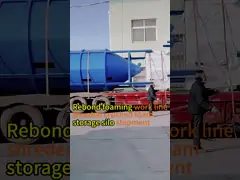 22 M3 Rebound Foam Material Storage Tank Recycling PU Foam Shredded Crushed Stirring Silo สําหรับเครื่องปนเปา